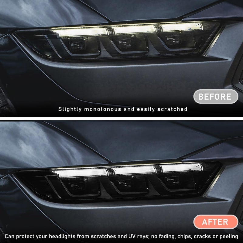 KVAEY Car Light Tint Film, 12×48 Inch Tint Vinyl Wrap Film Roll with Squeegee and Cutter, Self-Adhesive Film Sticker for Car Headlights Tail Lights Fog Lights, Car Accessories - Image 3
